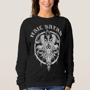 Sudadera Oculto gótico Pentagram Leviatán Cross Baphomet H
