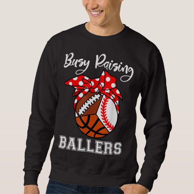 Sudadera Ocupado Recaudando Ballers Funny Baseball (Anverso)