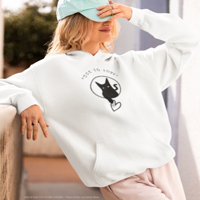 Sudadera Oda a amar a la capucha gata por la poeta Adiela A (Love Cat Hoodie by Poet Adiela Akoo. LOVE it? BUY it NOW! Browse my store for more great gifts now!)