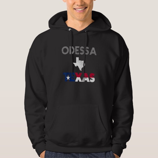 Sudadera Odessa  TX Texas flag tourist native souvenir (Anverso)