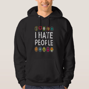 Sudadera Odio a la gente misántropo y desagradable odio ant