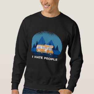 Sudadera Odio a la gente Rv Camper Moon Camping