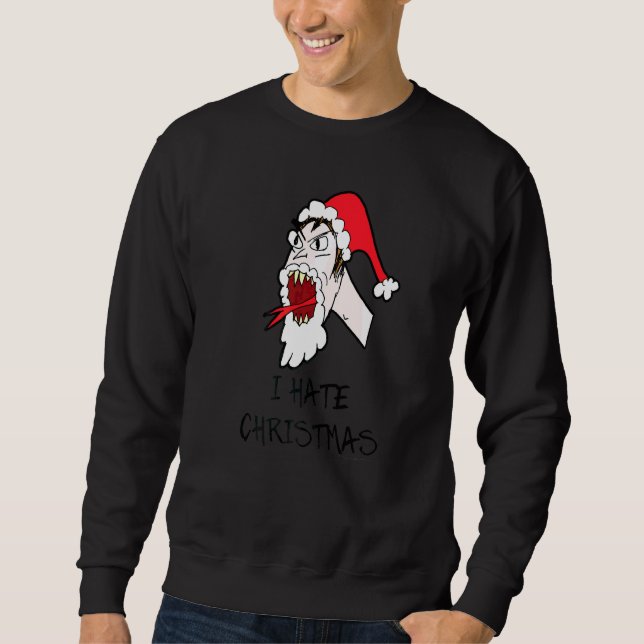 Sudadera Odio la Navidad lengua de serpiente anti (Anverso)