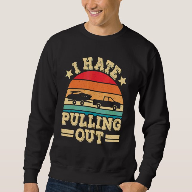 Sudadera Odio sacar al capitán retro de la navegación (Anverso)