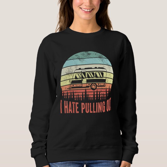 Sudadera Odio Sacar Al Padre Retro Del Amanecer (Anverso)