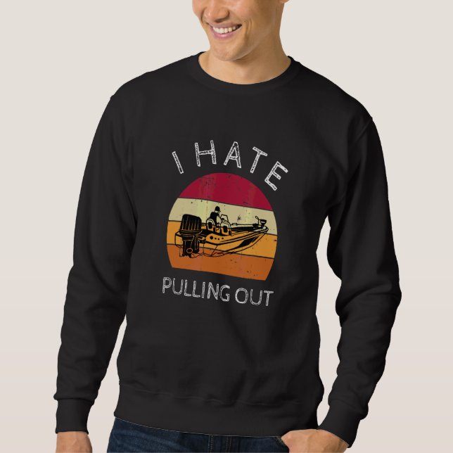 Sudadera Odio Sacar Barco De Barcos Retro Capitán 4 (Anverso)