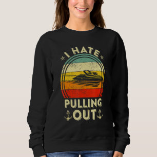 Sudadera Odio Sacar Barco De Remo Antiguo Capitán De Barco