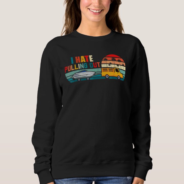 Sudadera Odio Sacar Barco De Retro Embarcación Capitán 9 (Anverso)