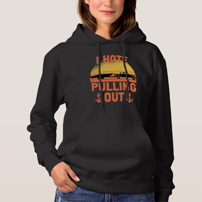 Sudadera Odio sacar el barco de recreo retro capitán del ba (Anverso)