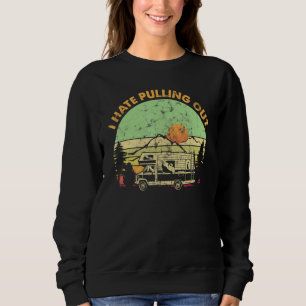 Sudadera Odio Sacar Viajes en Furgoneta Retro Camping