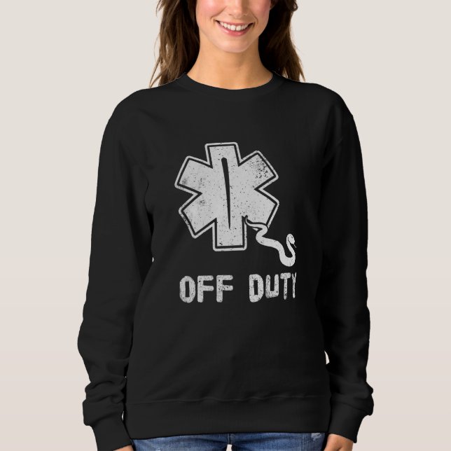 Sudadera Off Duty Retro EMT Paramedic Medic Emergency First (Anverso)