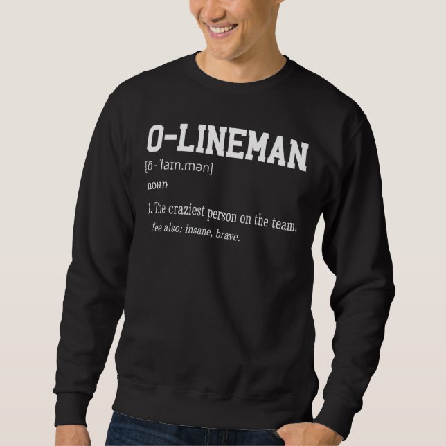 Sudadera Offensive O Lineman Definition Football  Gridiron  (Anverso)