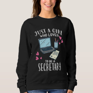 Sudadera Office Trabajo Sólo Un Chica Que Ama Ser Un Secret
