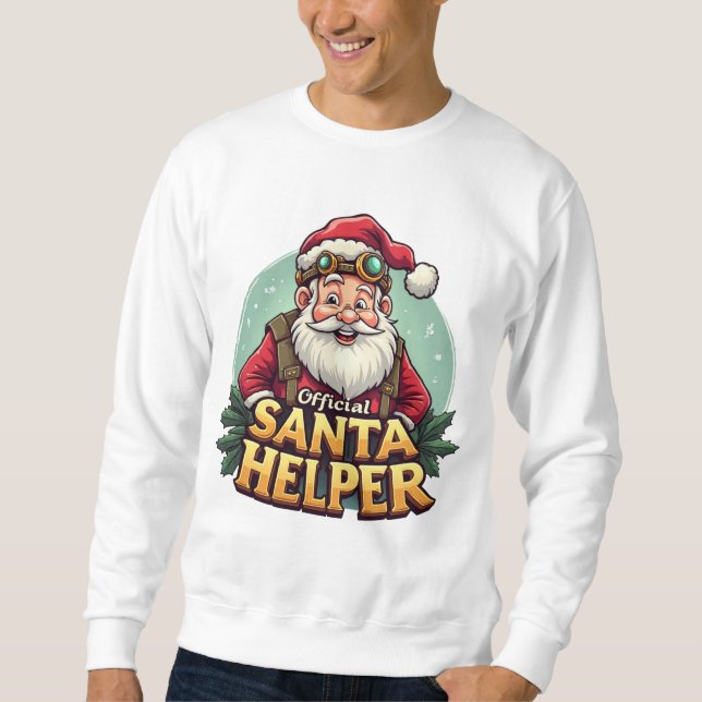 Sudadera Official Santa Helper Sweatshirt Funny Christmas (Anverso)