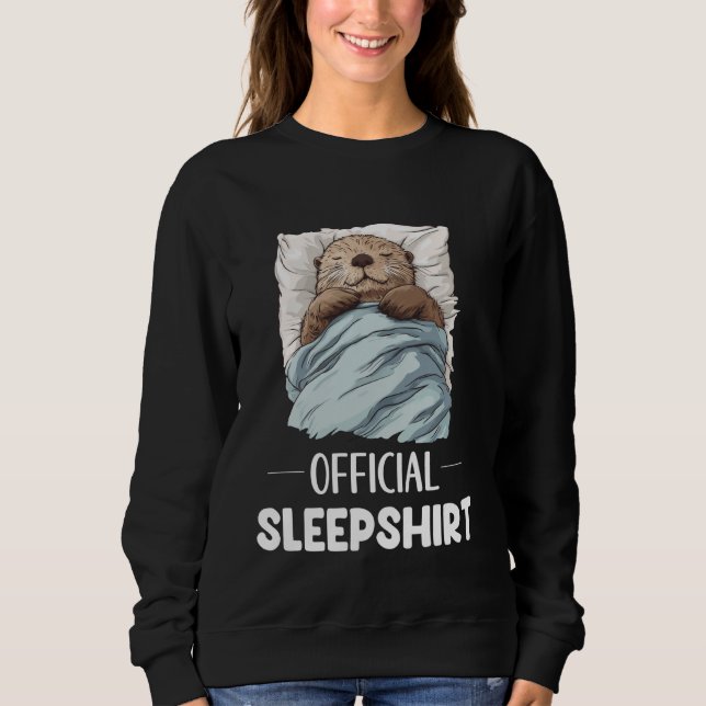 Sudadera Official Sleepshirt Sleeping Sea Otter Animal Love (Anverso)