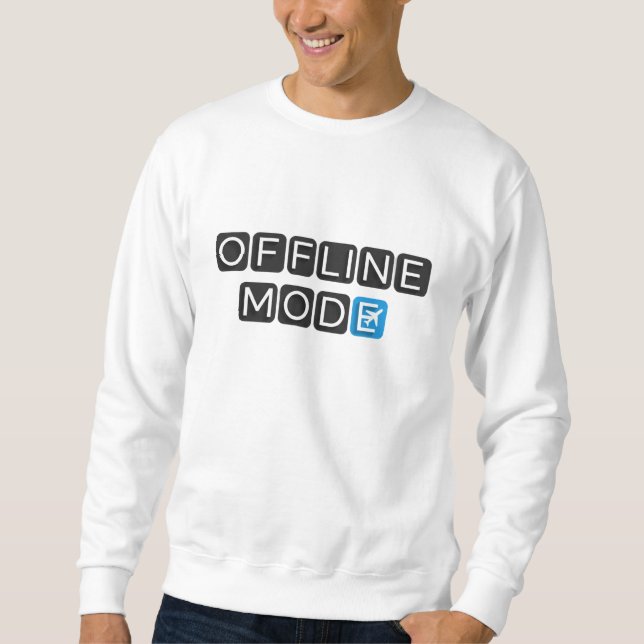 Sudadera OFFLINE MODE Minimalist Tech Typography Design  (Anverso)
