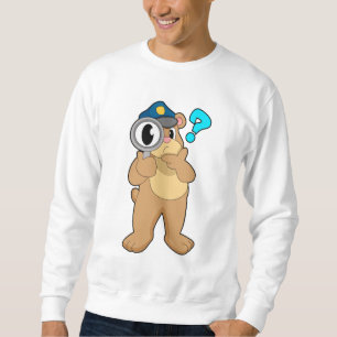 Sudadera Oficial de policía del oso Vidrio de aumento