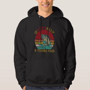 Sudadera Ofishally 5 años Pescador divertida de cumpleaños