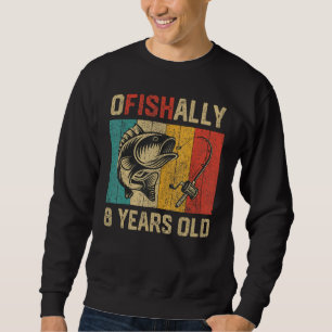 Sudadera Ofishally 8 Años Funny Pescador Cumpleaños Pescado