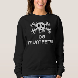 Sudadera Og Trumpeter Skull Y Cross Bone Word Design