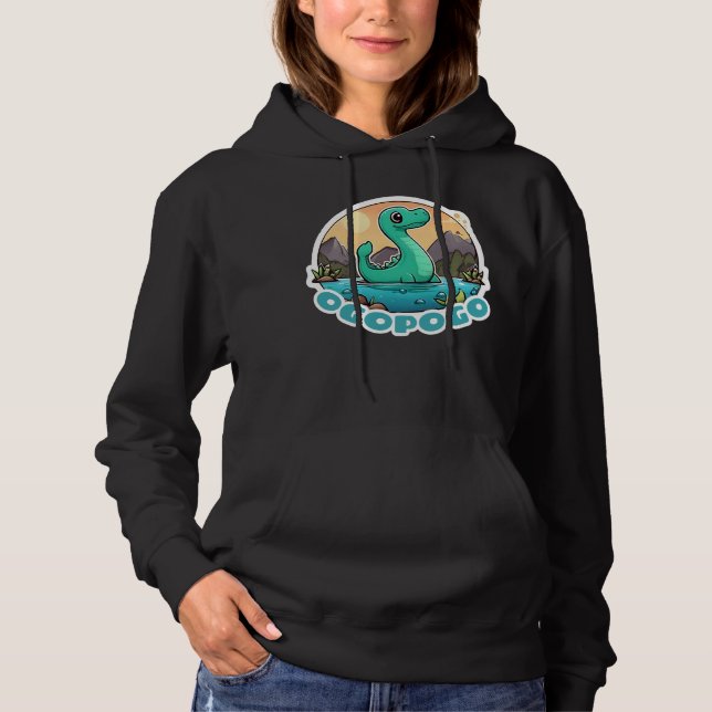 Sudadera Ogopogo verde lindo, el monstruo del lago Okanagan (Anverso)