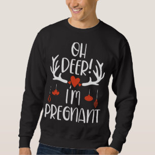 Sudadera ¡Oh ciervo! Estoy embarazada, Navidades de embaraz