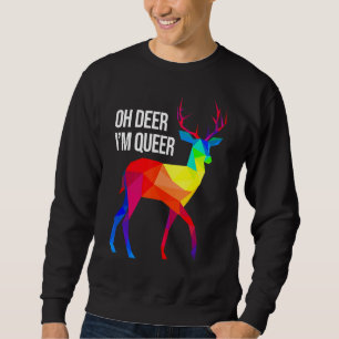 Sudadera Oh ciervo, soy gay, lugo arcoiris y orgullo gay