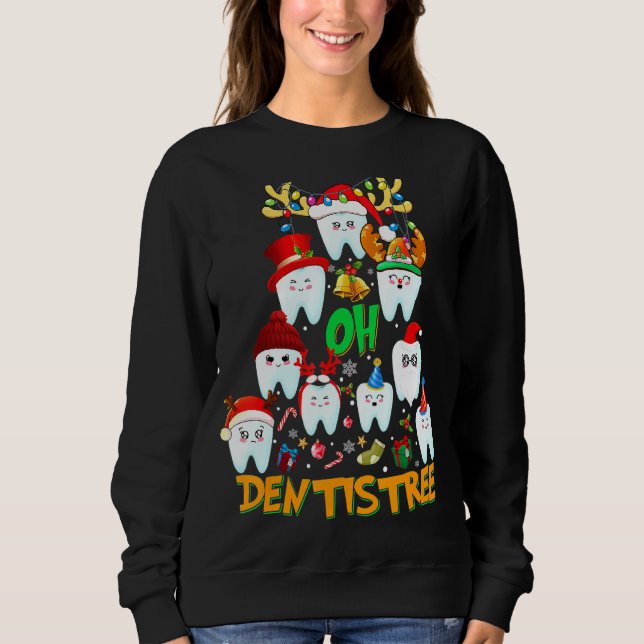 Sudadera Oh Dentistree Funny Navidades de Navidad Dentista  (Anverso)