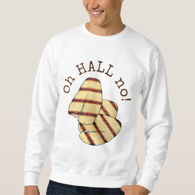Sudadera Oh HALL (Infierno) ¡No! Halloumi Quese Foodie a la (Anverso)