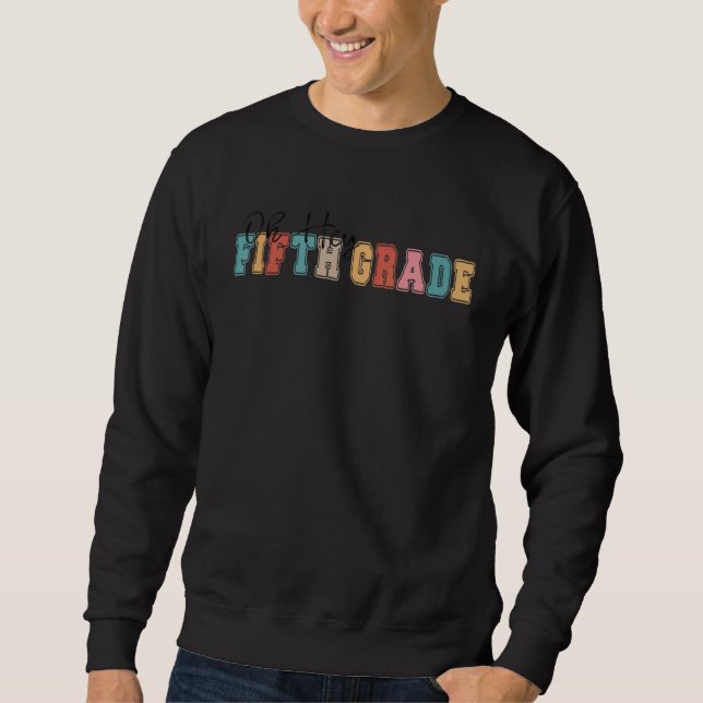 Sudadera Oh Hey 5º Grado De Vuelta Al Retro Escolar (Anverso)