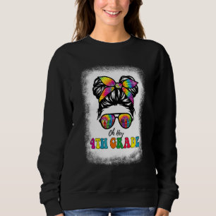 Sudadera Oh Hola Chica de 4to Grado Cuarto Grado Tie Dye De