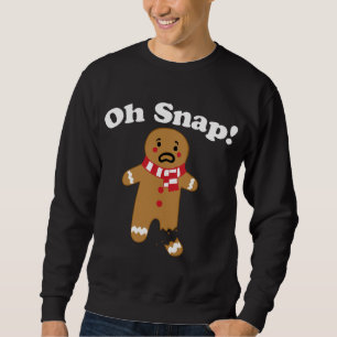 Sudadera Oh Hombre de pan de jengibre, pan de jengibre roto