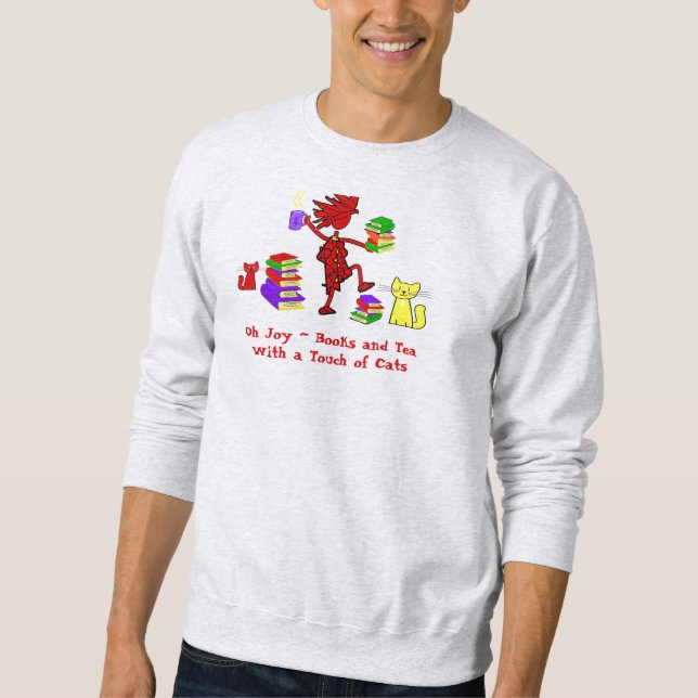 Sudadera Oh Joy Books y Té con Cats Sweatshirt (Anverso)