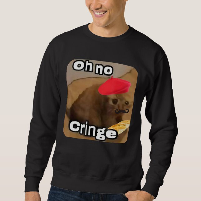 Sudadera Oh No Gato Desorbitado Baguette Francesa T Gato De (Anverso)