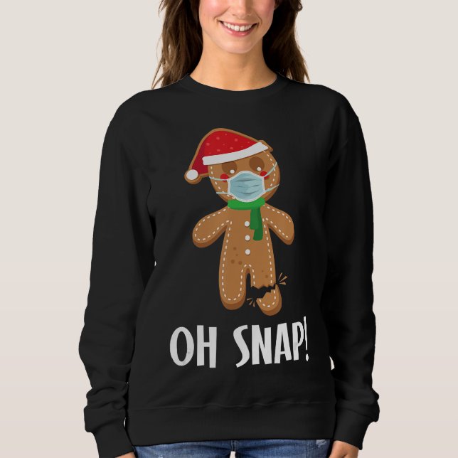 Sudadera Oh, no. | navidades regalo de máscara de pan de je (Anverso)
