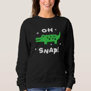 Sudadera Oh, No Te Vea Más Tarde Adentro En Un Cocodrilo.