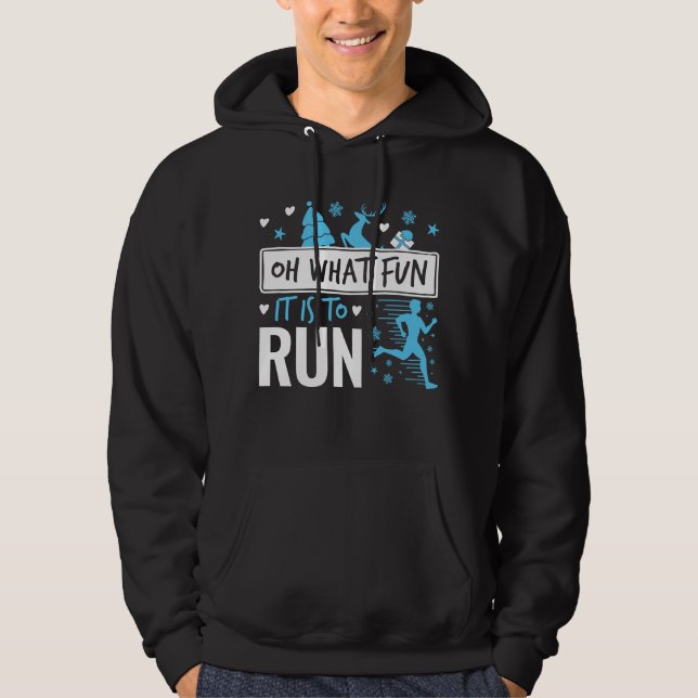 Sudadera Oh Qué Diversión Es Correr Navidades Corriendo (Anverso)
