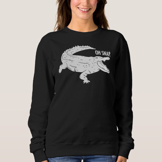 Sudadera Oh Reptiles de Cocodrilos de Cocodrilos de Snap Pu (Anverso)