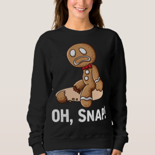 Sudadera Oh Snap Gingerbread Cookie Man Broken Leg Amputee