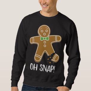 Sudadera Oh Snap Gingerbread Man Cookie Broken Leg Funny