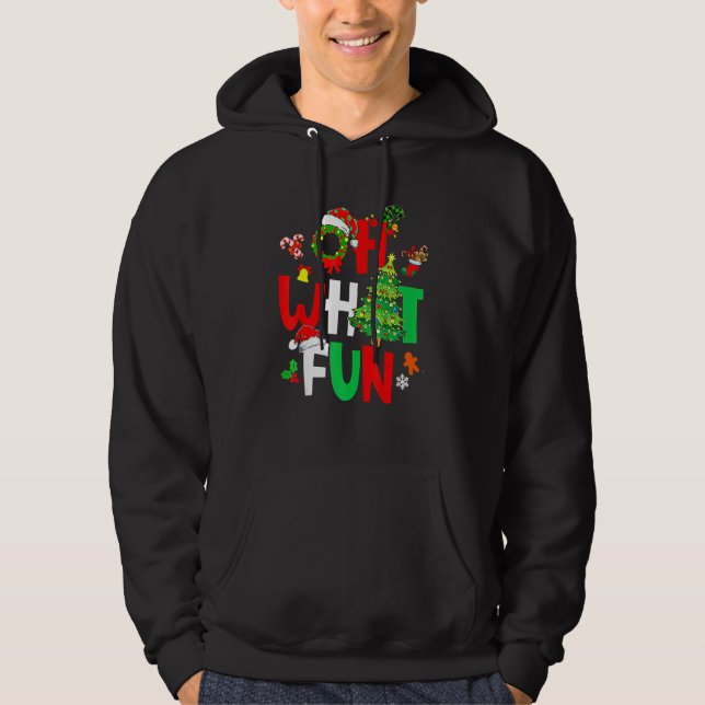 Sudadera Oh What Fun Christmas  With Wreath And Tree Xmas P (Anverso)
