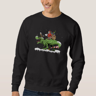 Sudadera Oh What Fun It Is To Rawr Santa Claus Dinosaur Rid