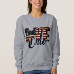 Sudadera Ohio Ama La Estrella Y Las Rayas De La Bandera Est