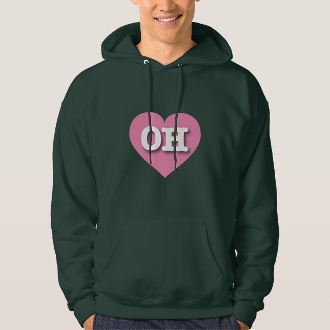 Sudadera Ohio Corazón Rosa - Amo OH (Anverso)