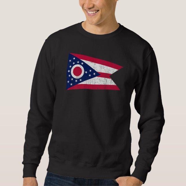 Sudadera Ohio Flag State Vintage Style (Anverso)