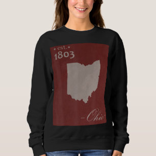 Sudadera Ohio OH Map Grunge Vintage State Graphical Women H