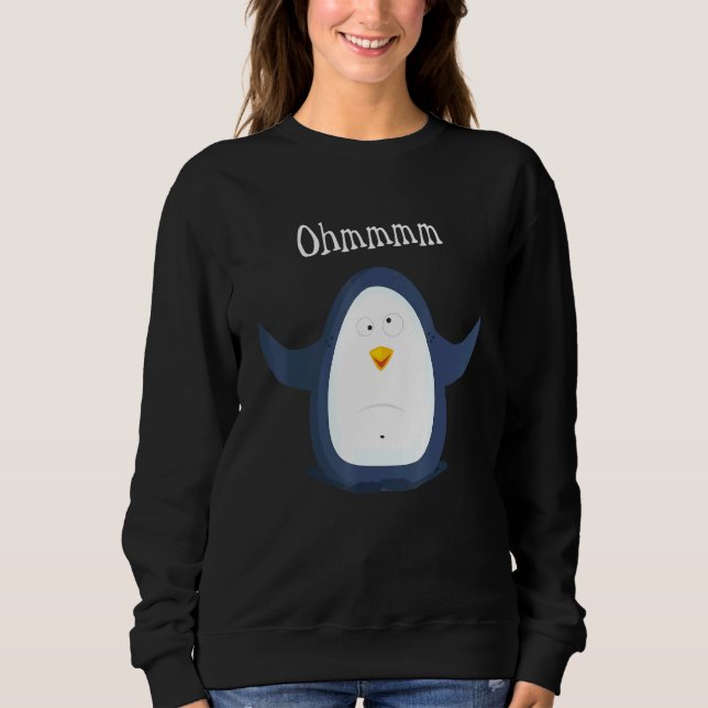 Sudadera Ohmmm Yoga Pingüino Tea I Meditación Relajación (Anverso)