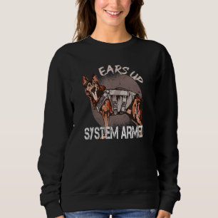 Sudadera Oídos El Sistema Armado De Perro Motif Pastor Alem