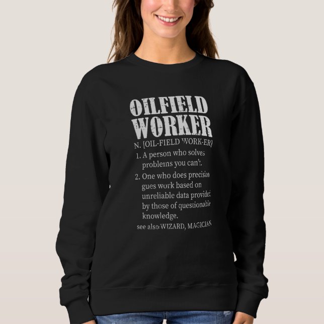 Sudadera Oilfield Humorous Fracker Fracking  Oil Drilling (Anverso)