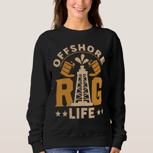 Sudadera Oilfield Worker Drilling Roughneck Offshore Rig Li (Anverso)
